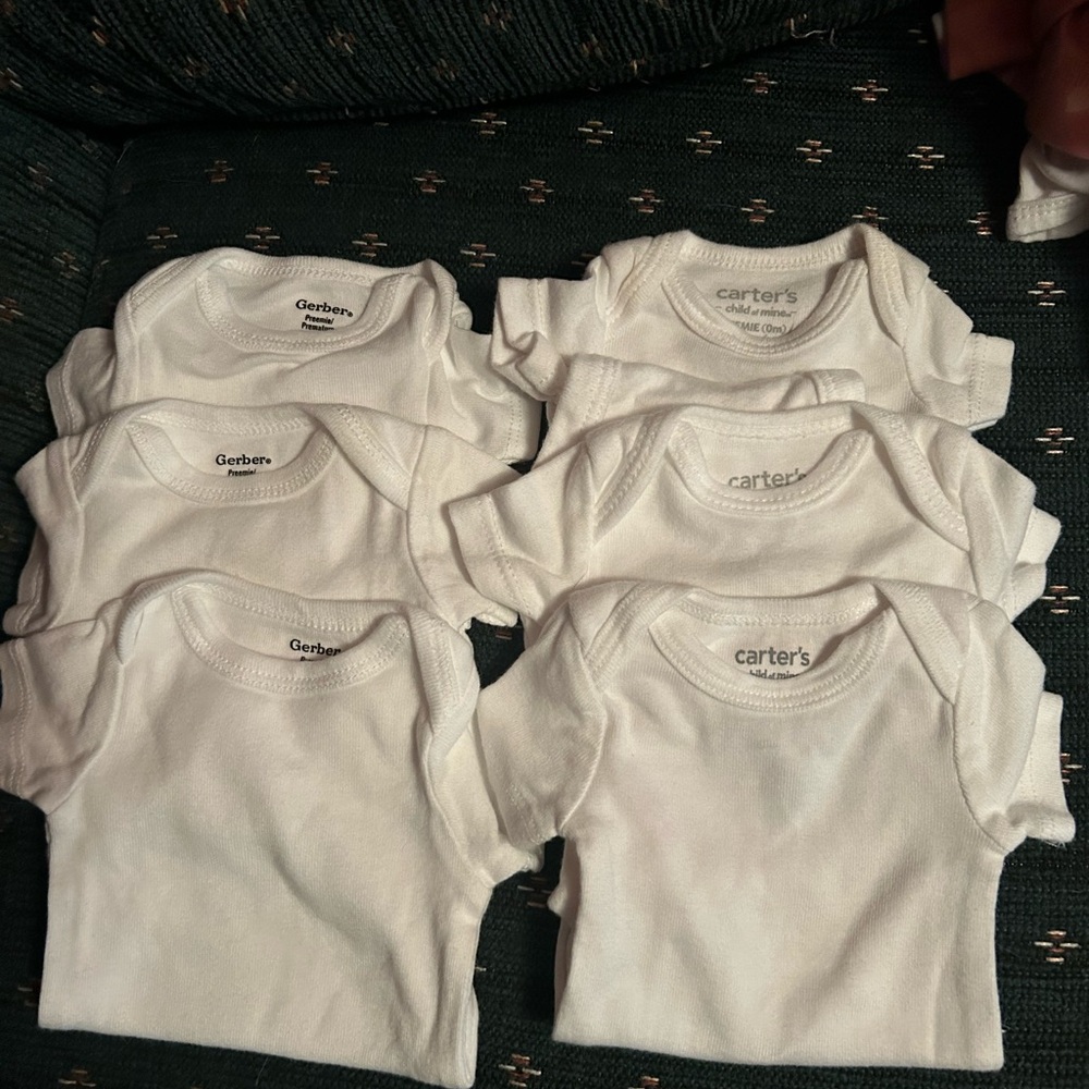 Gerber White Kids One Piece Bodysuits